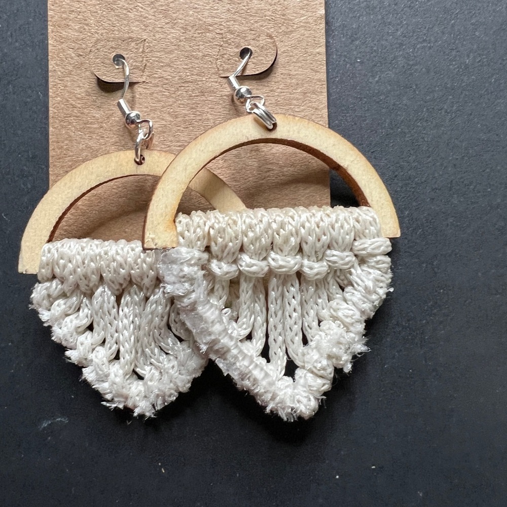 Handmade macrame earrings